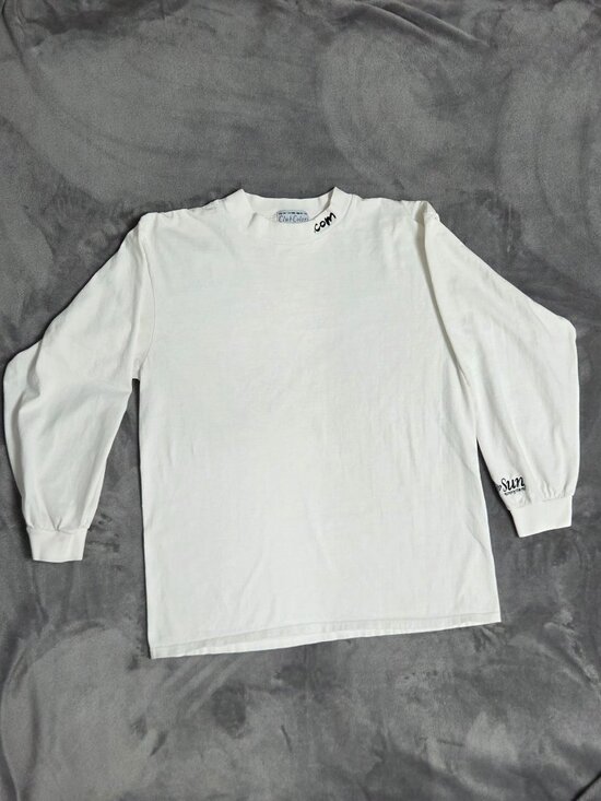 Vintage Sun Microsystems Club Colors Tech T-Shirt Mock Neck White Large
